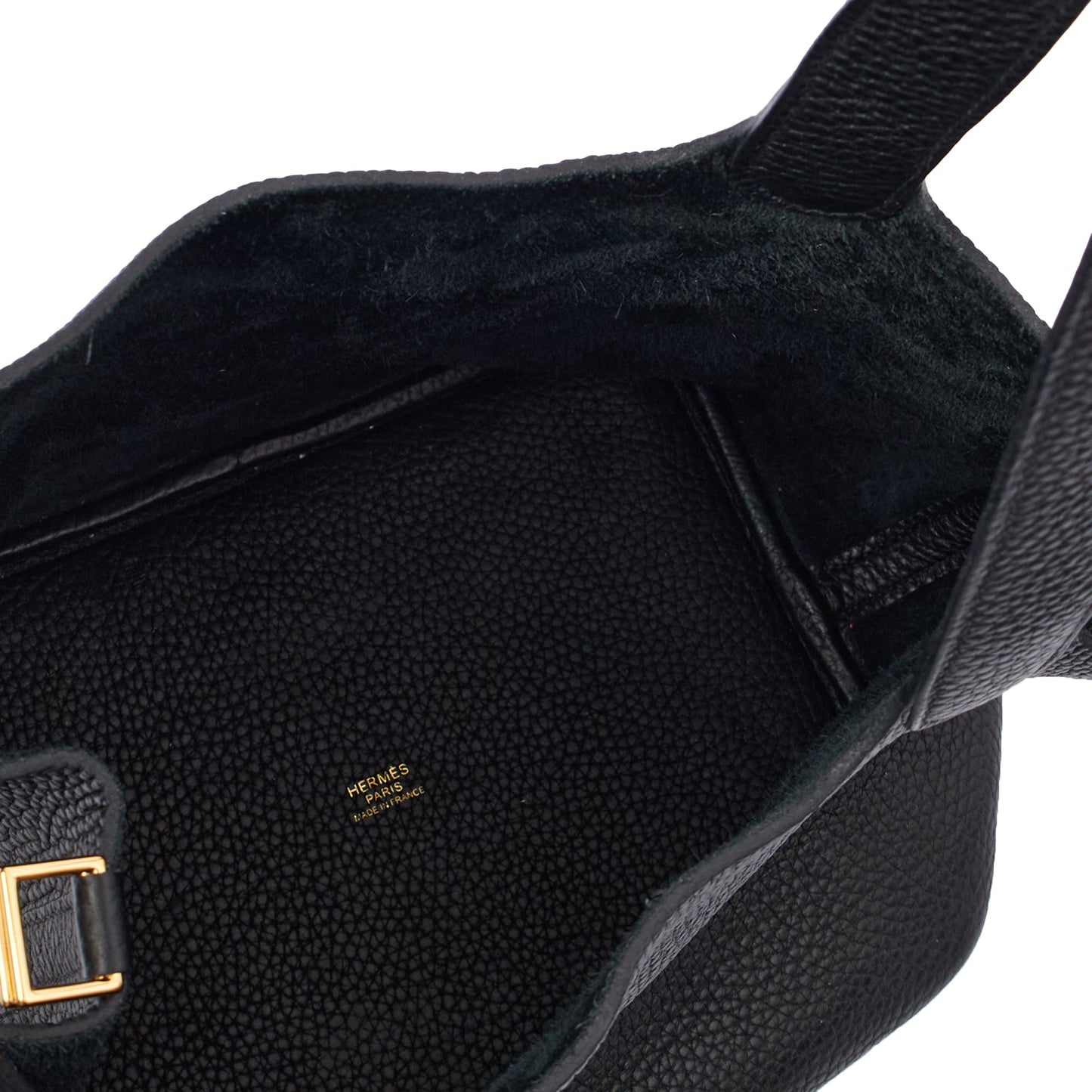 Hermes Picotin 22 in Black, Clemence Leather — Alternate View 10