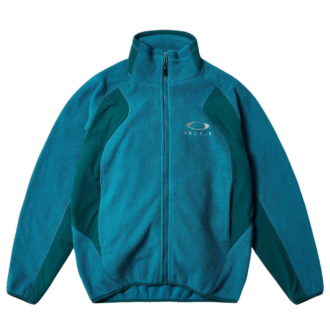 Palace x Oakley Fleece 'Petrol' — XXS — Front View