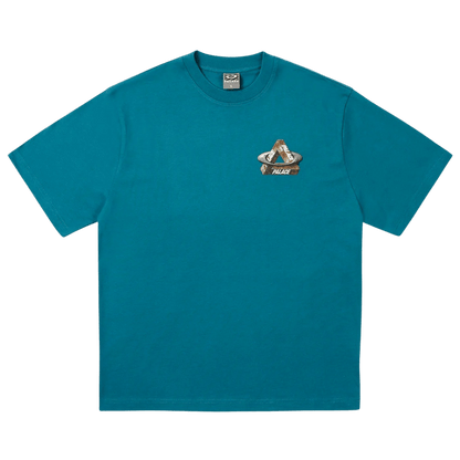 Palace x Oakley T-Shirt 'Petrol' — XXS — Front View