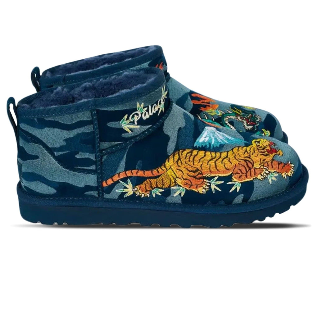 Palace x UGG Mini Boot 'Navy Camo' — UK 1 — Side View