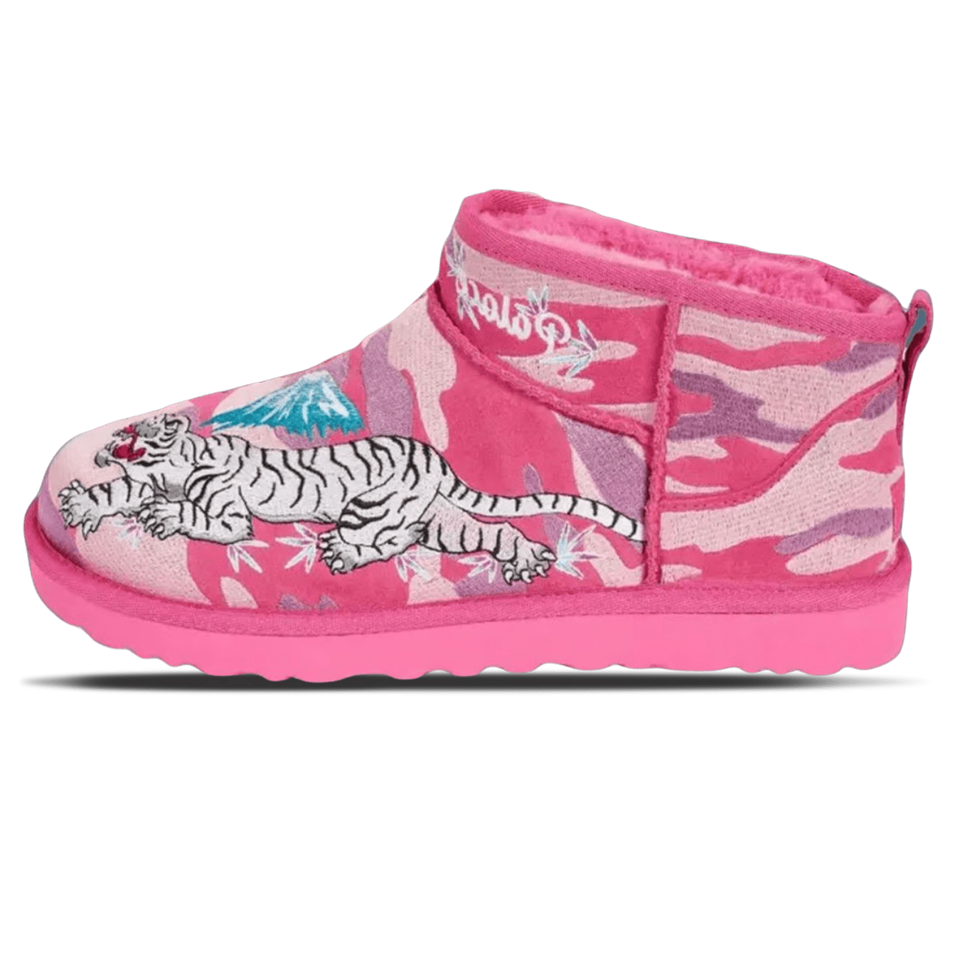 Palace x UGG Mini Boot 'Pink Camo' — UK 1 — Front View