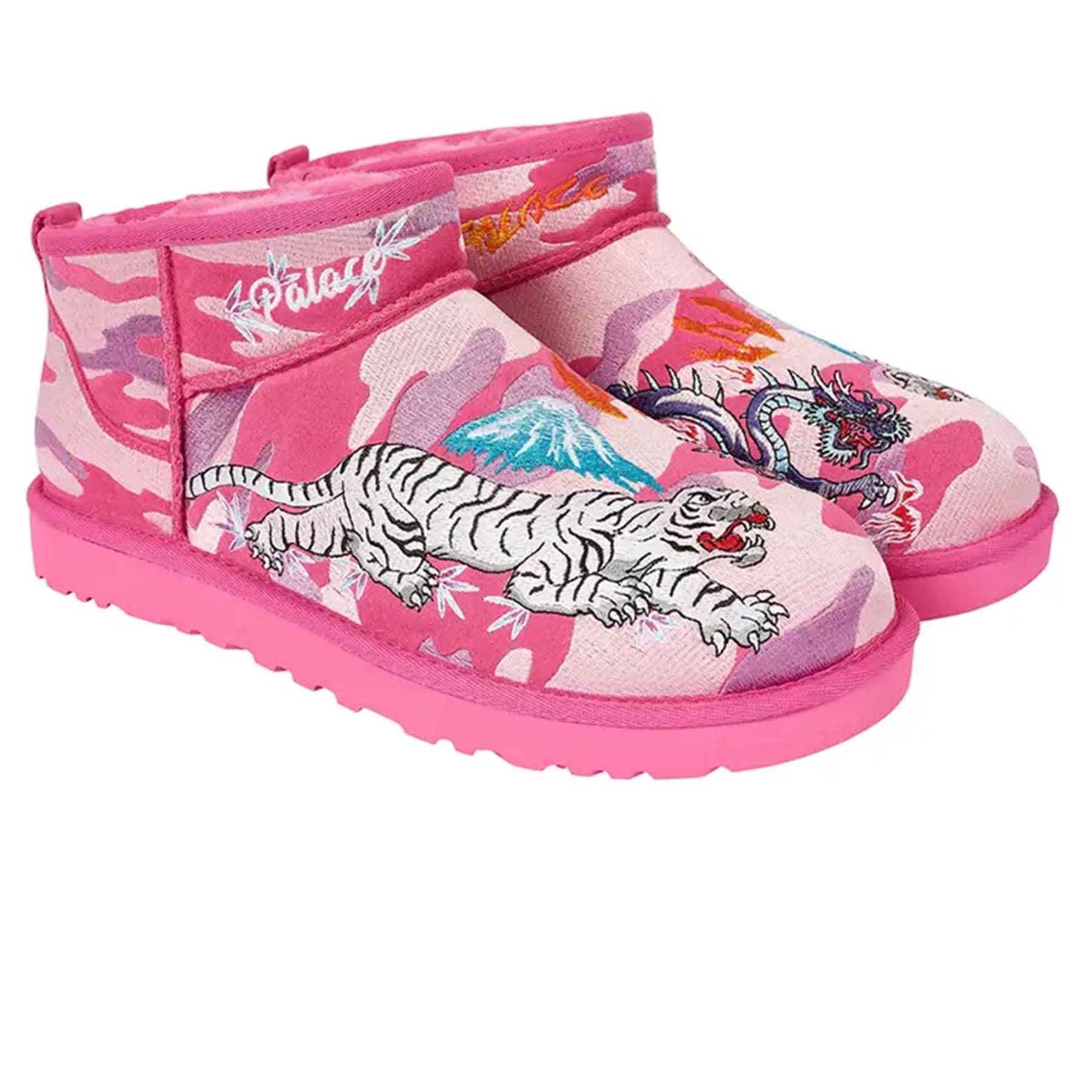 Palace x UGG Mini Boot 'Pink Camo' — UK 1 — Top View