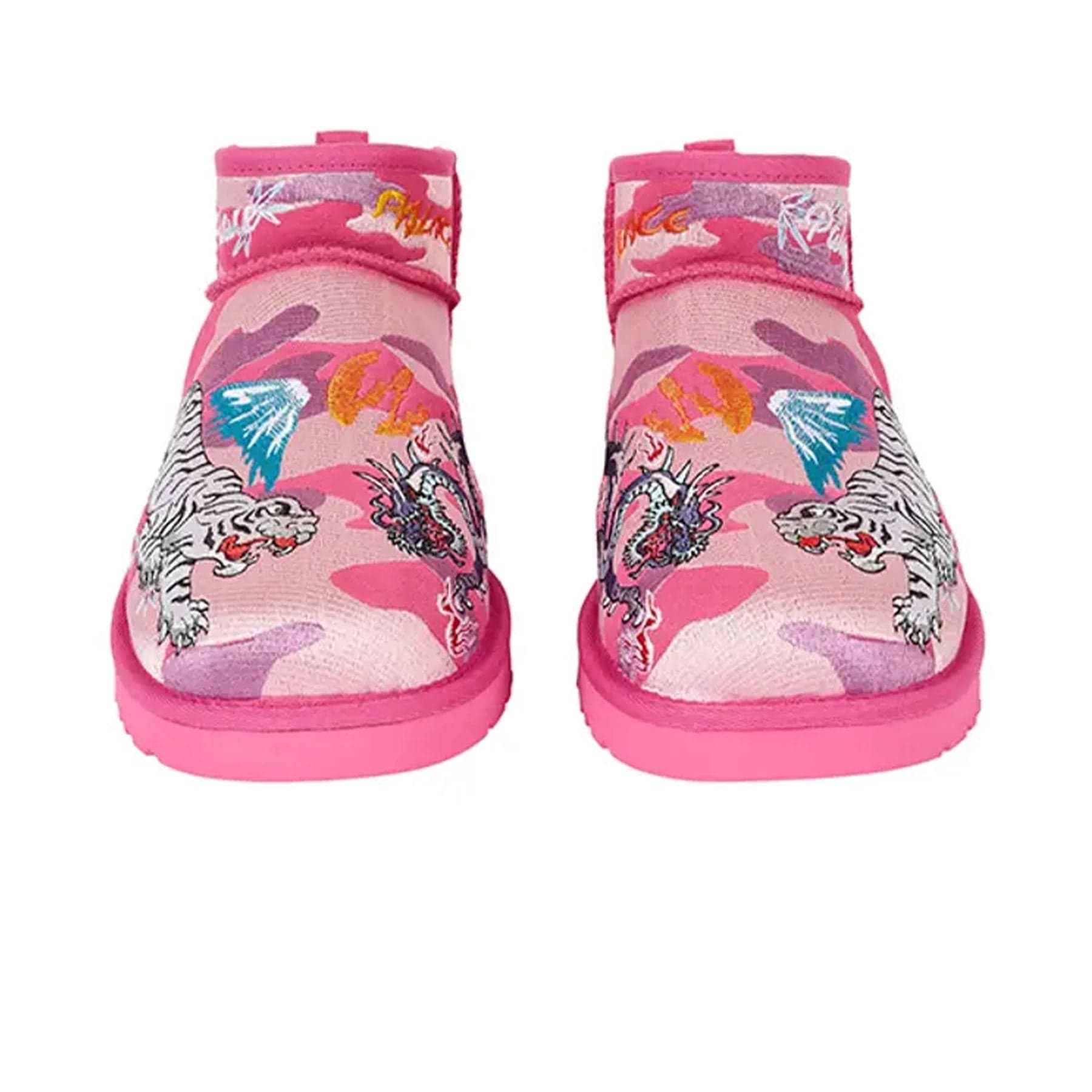 Palace x UGG Mini Boot 'Pink Camo' — UK 1 — Detail View