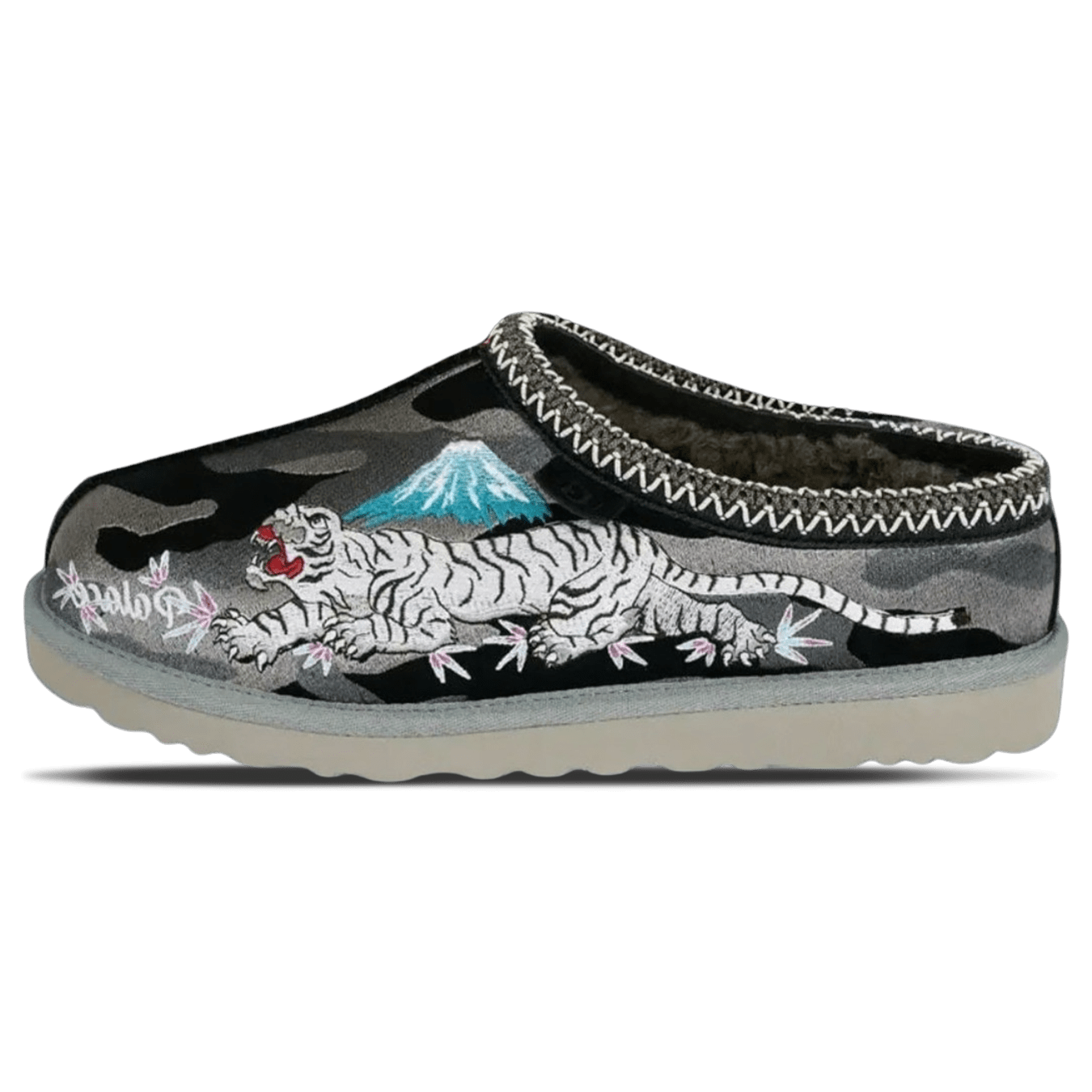 Palace x UGG Tasman Slipper 'Black Camo' — UK 1 — Front View