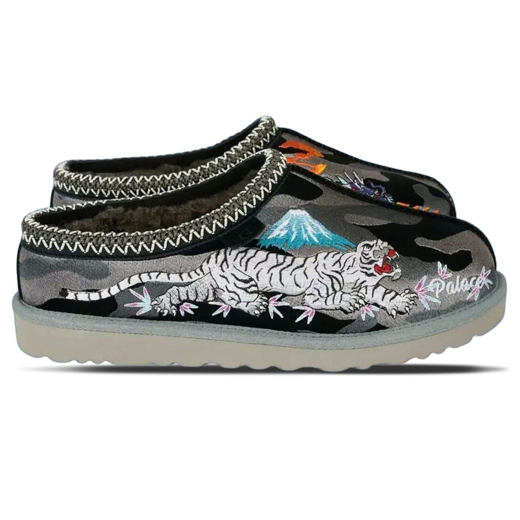Palace x UGG Tasman Slipper 'Black Camo' — UK 1 — Side View