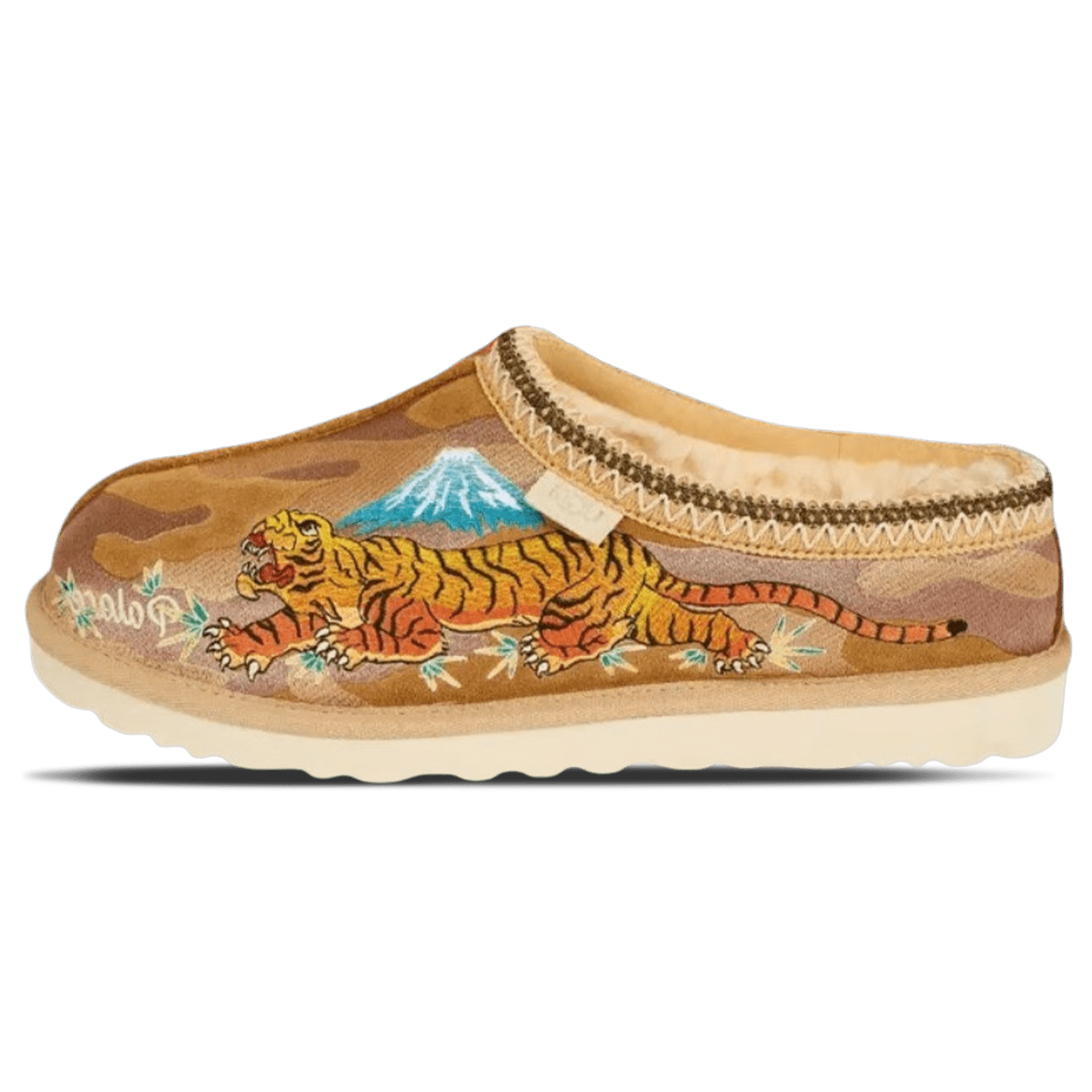 Palace x UGG Tasman Slipper 'Chestnut Camo' — UK 1 — Front View