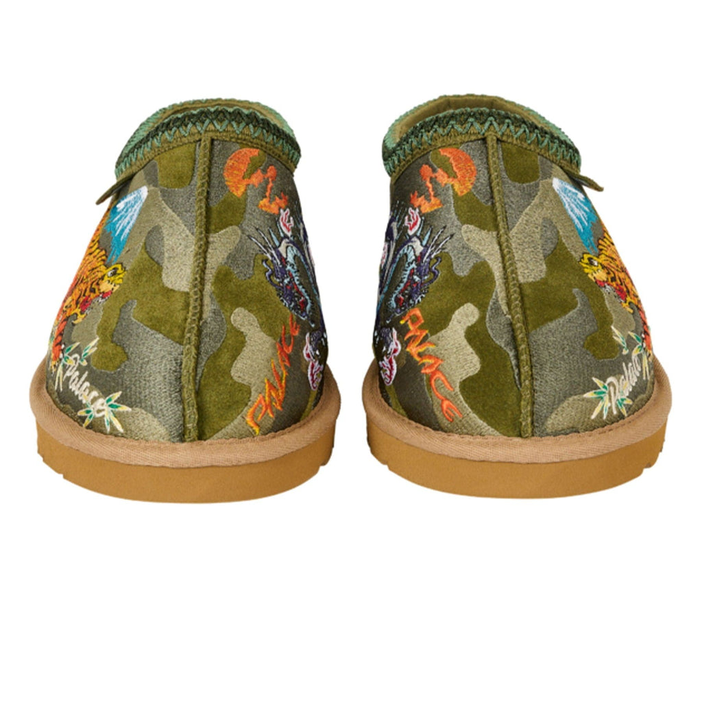 Palace x UGG Tasman Slipper 'Burnt Olive Camo' — UK 1 — Back View