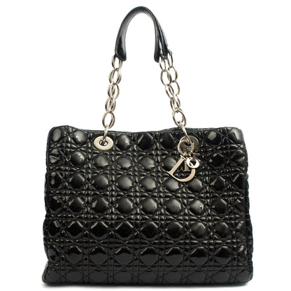 Christian Dior Tote Soft Cannage Shopper in Black, Patent Leather — Alternate View 7