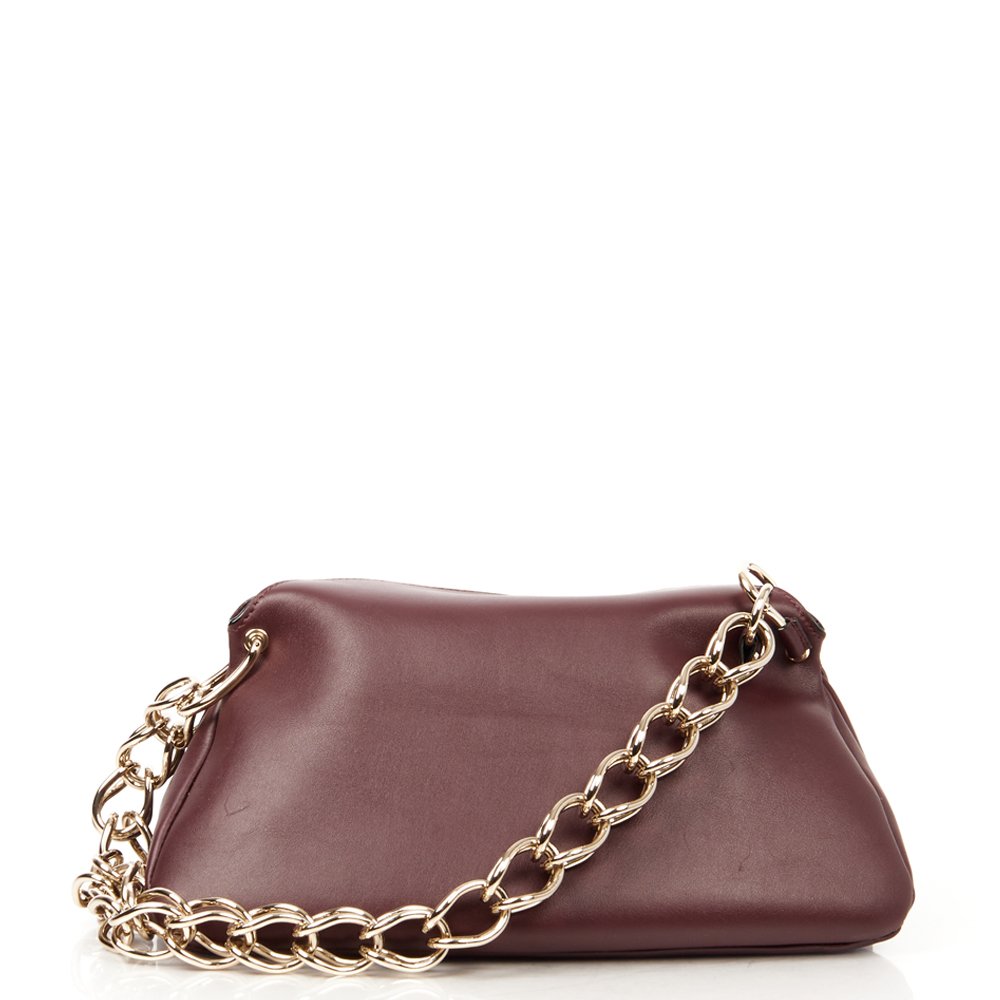 Chloe Shoulder Bag Juana Chain Bag in Plum Purple, Calfskin Leather — Alternate View 11