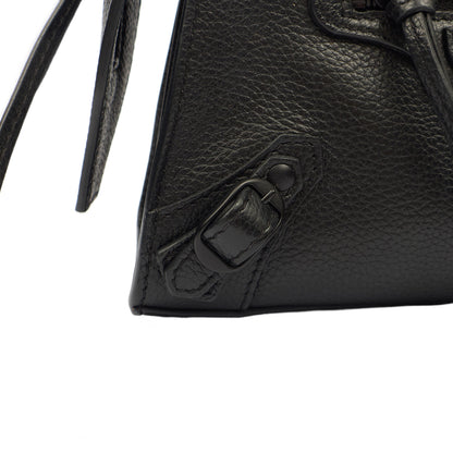 Balenciaga Cross Body Neo Classic- Nano in Black, Veau (Calfskin) — Lifestyle View