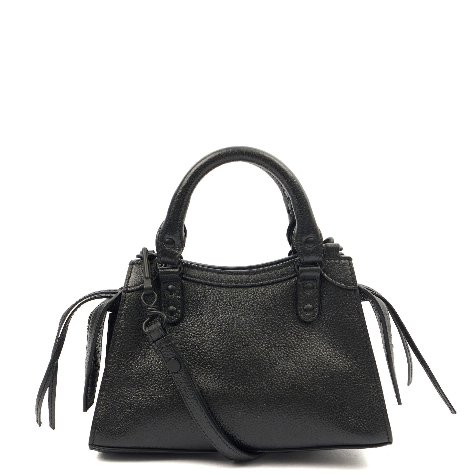 Balenciaga Cross Body Neo Classic- Nano in Black, Veau (Calfskin) — Back View