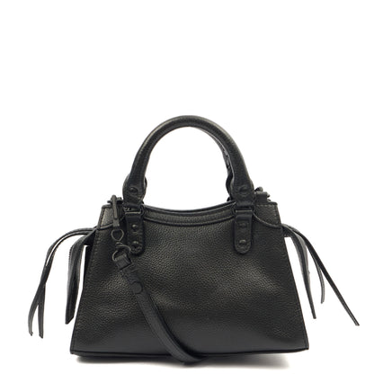 Balenciaga Cross Body Neo Classic- Nano in Black, Veau (Calfskin) — Back View