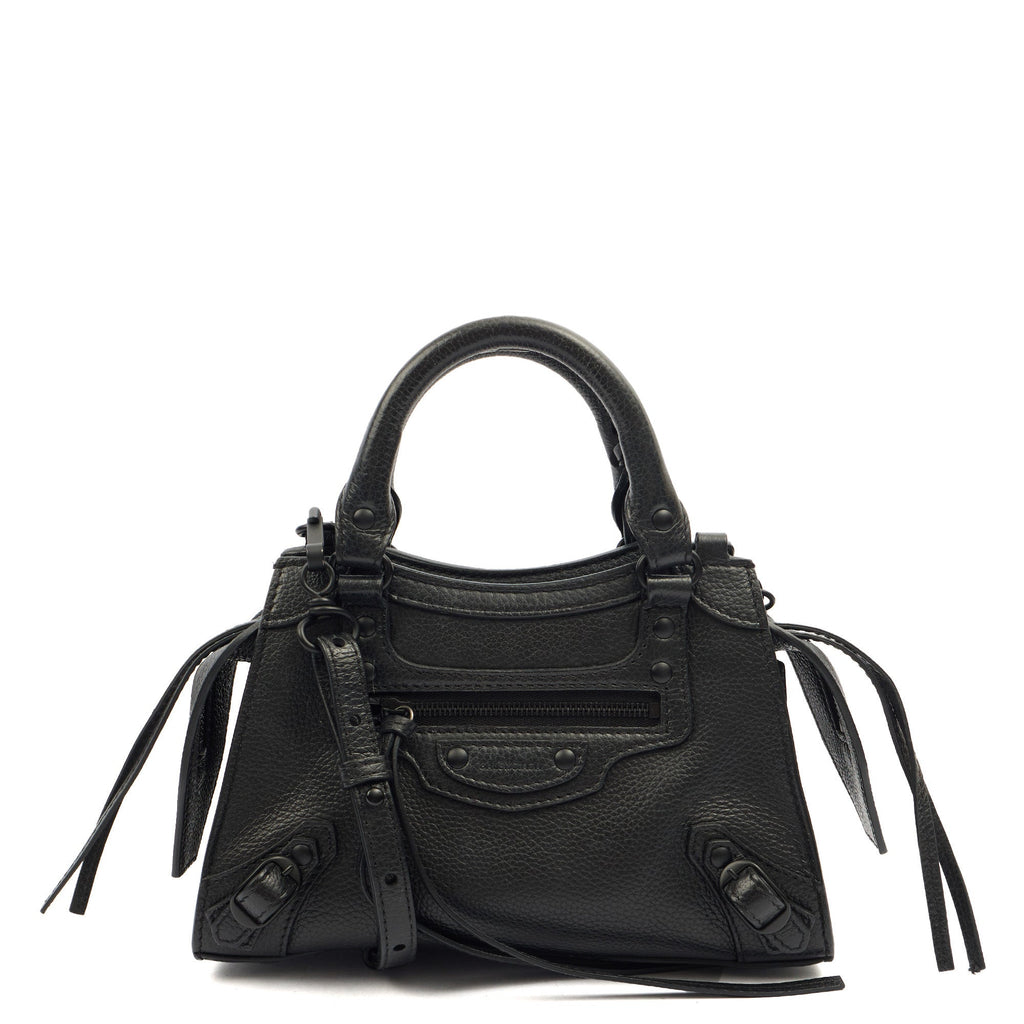 Balenciaga Cross Body Neo Classic- Nano in Black, Veau (Calfskin) — Front View