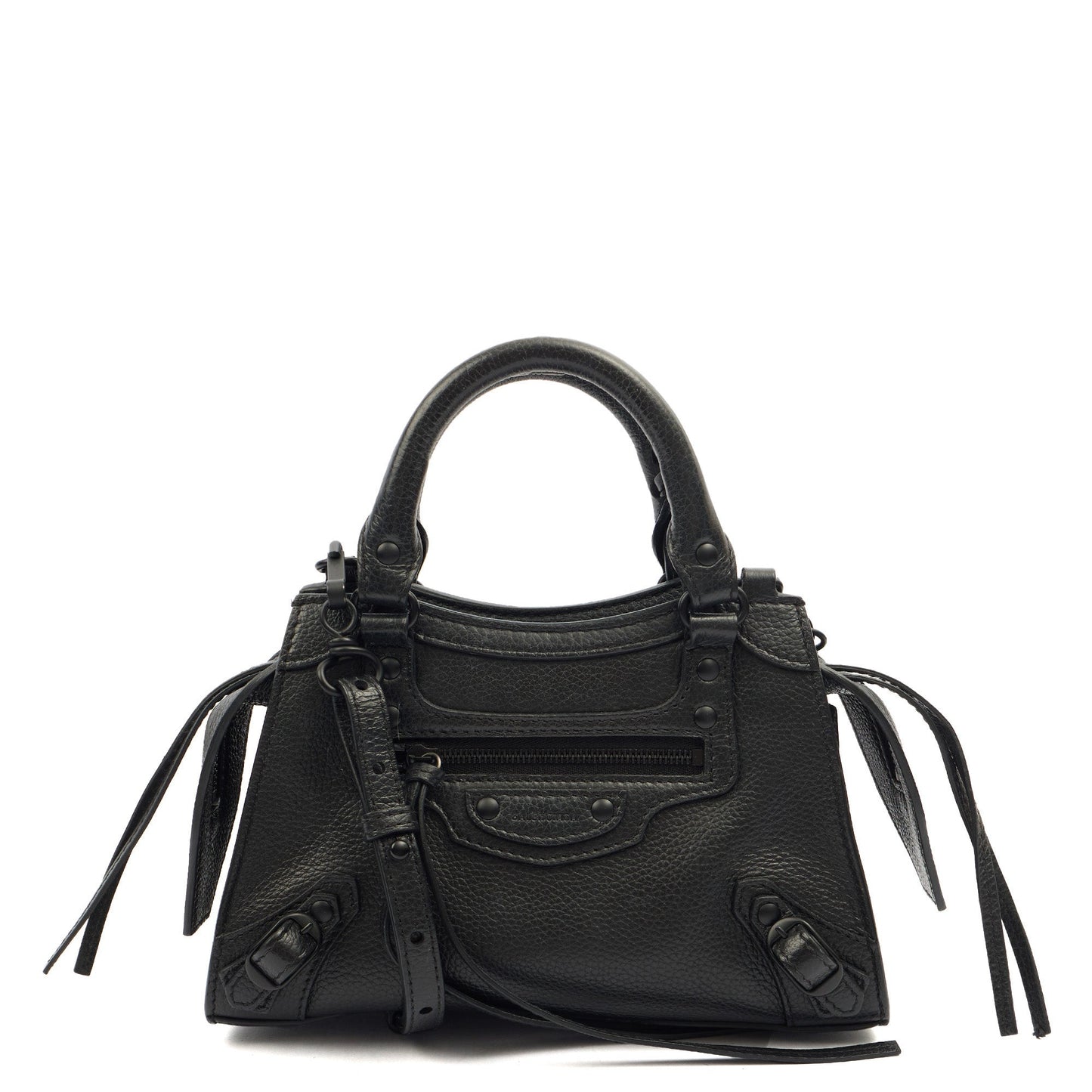 Balenciaga Cross Body Neo Classic- Nano in Black, Veau (Calfskin) — Front View