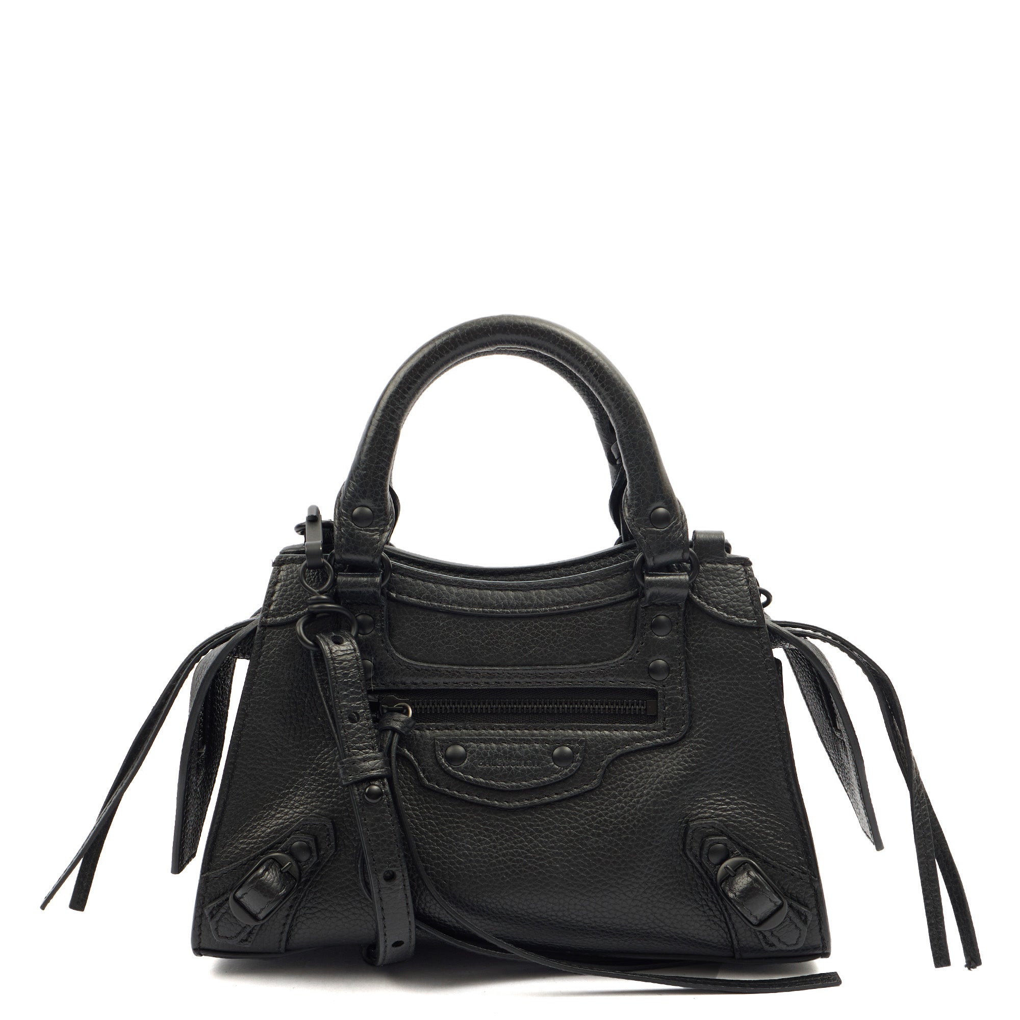 Balenciaga Cross Body Neo Classic- Nano in Black, Veau (Calfskin) — Front View