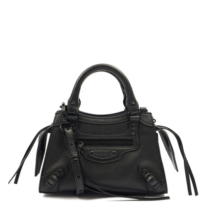 Balenciaga Cross Body Neo Classic- Nano in Black, Veau (Calfskin) — Front View