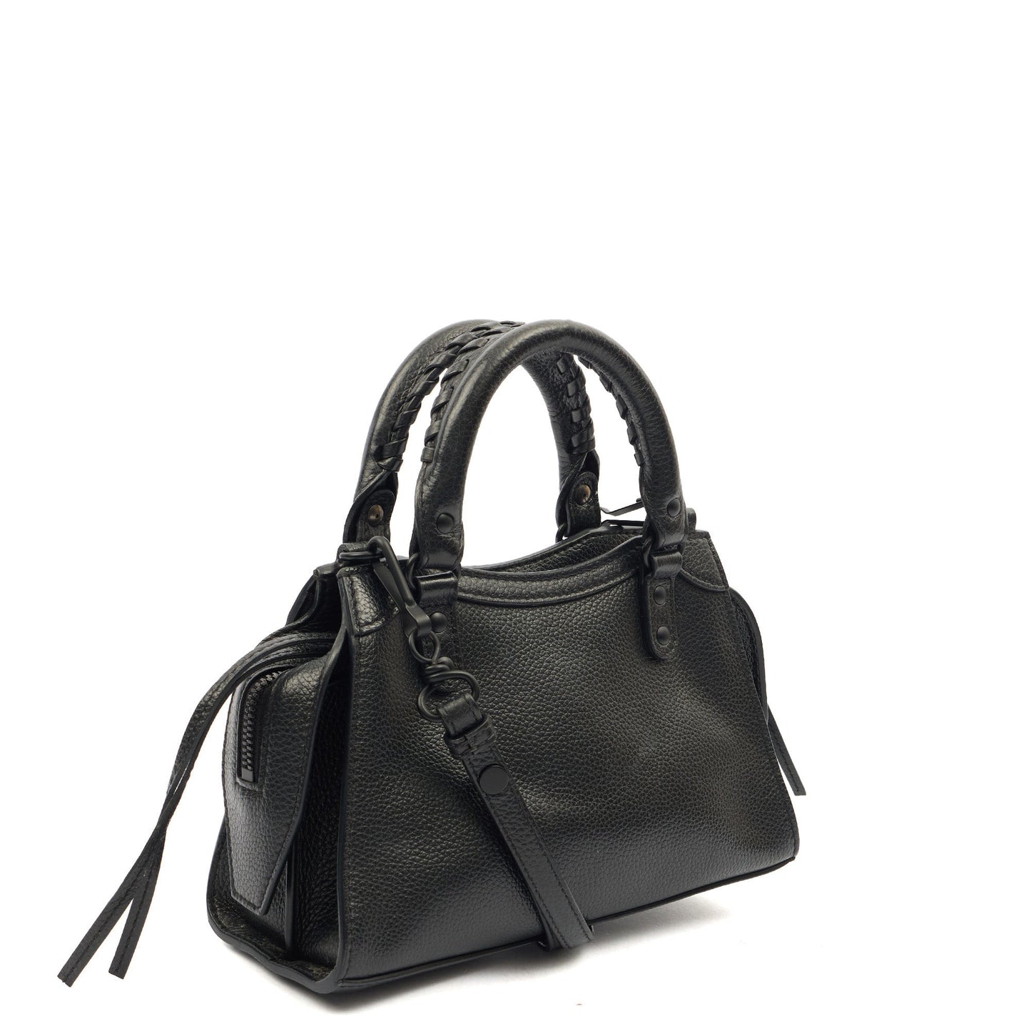 Balenciaga Cross Body Neo Classic- Nano in Black, Veau (Calfskin) — Side View