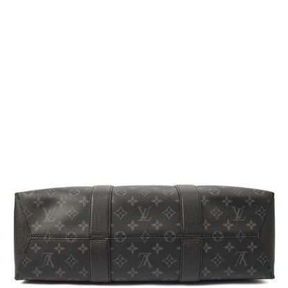 Louis Vuitton Tote Sac Plat 24H Tote in Monogram Eclipse, Canvas — Detail View