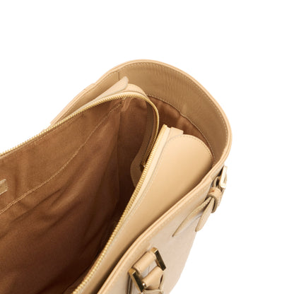 Aspinal of London Top Handle Marylebone Tote - Large in Neutral, Leather — Alternate View 11
