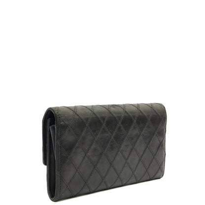 Chanel Wallet Continental Wallet in Black, Lambskin Leather — Side View