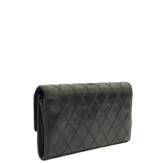 Chanel Wallet Continental Wallet in Black, Lambskin Leather — Side View