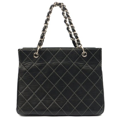 Chanel Tote Tote in Black, Leather — Top View