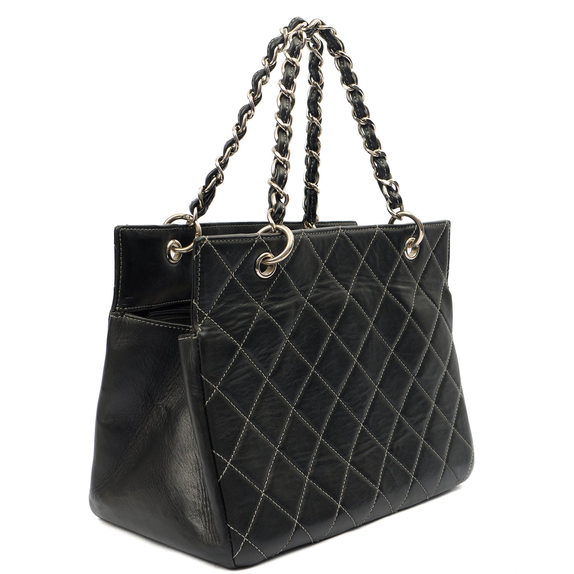 Chanel Tote Tote in Black, Leather — Alternate View 10