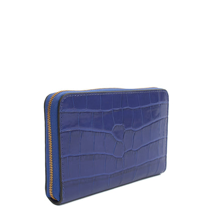 Mulberry Wallet Wallet in Blue, Exotic Effect Leather — Alternate View 8