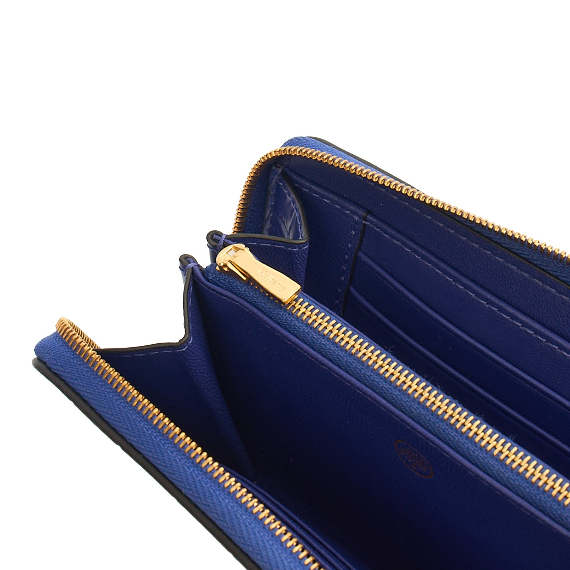 Mulberry Wallet Wallet in Blue, Exotic Effect Leather — Detail View