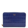 Mulberry Wallet Wallet in Blue, Exotic Effect Leather — Front View