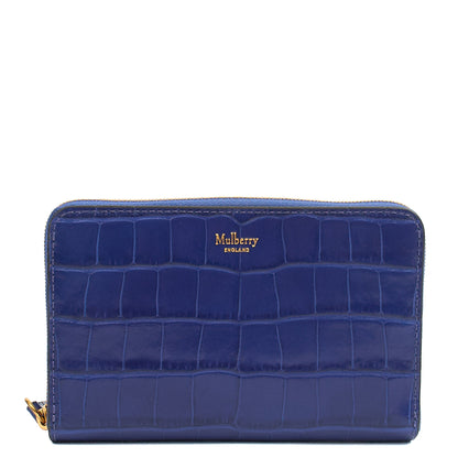 Mulberry Wallet Wallet in Blue, Exotic Effect Leather — Alternate View 13