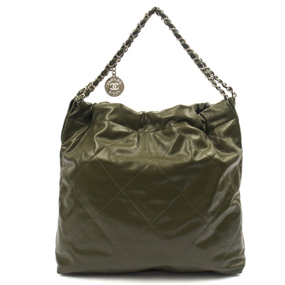 Chanel Shoulder Bag Chanel 22 in Green, Calfskin Leather — Alternate View 23