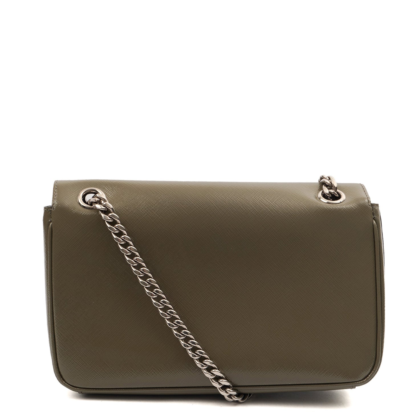 Prada Shoulder Bag Saffiano Crossbody - Mini in Green, Leather — Top View