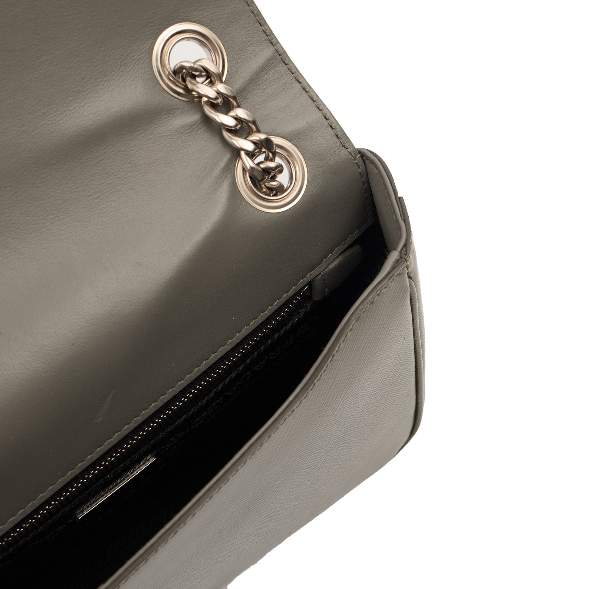 Prada Shoulder Bag Saffiano Crossbody - Mini in Green, Leather — Lifestyle View