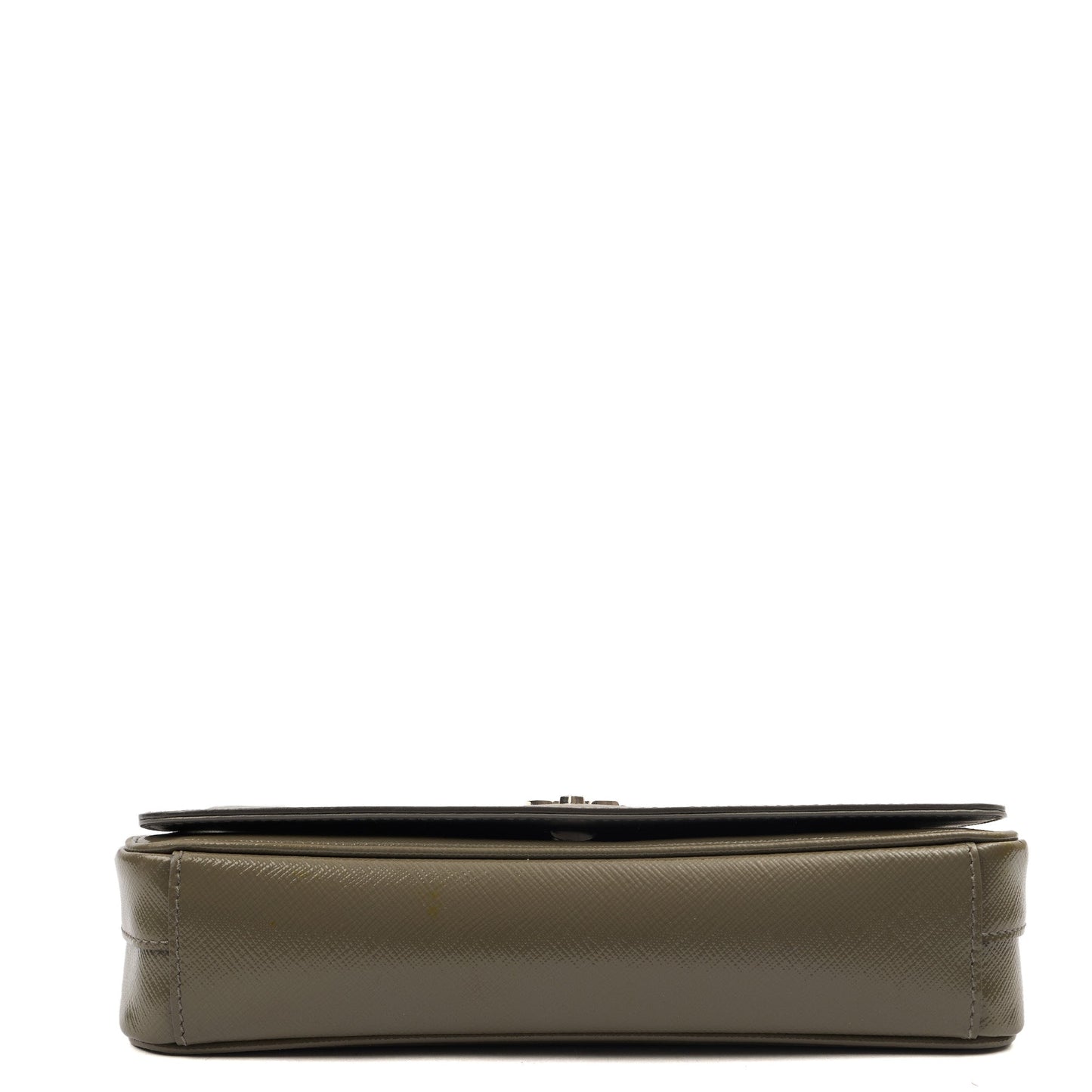 Prada Shoulder Bag Saffiano Crossbody - Mini in Green, Leather — Detail View