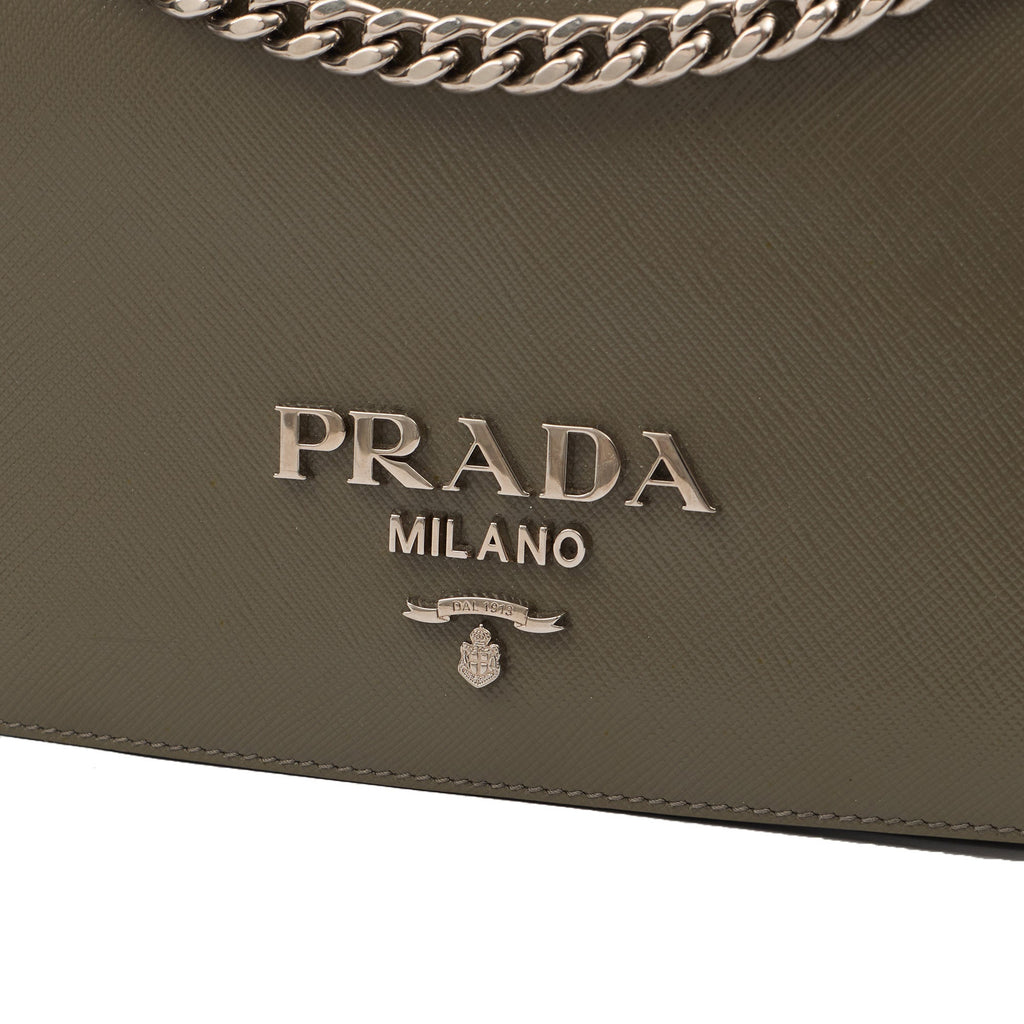 Prada Shoulder Bag Saffiano Crossbody - Mini in Green, Leather — Alternate View 8