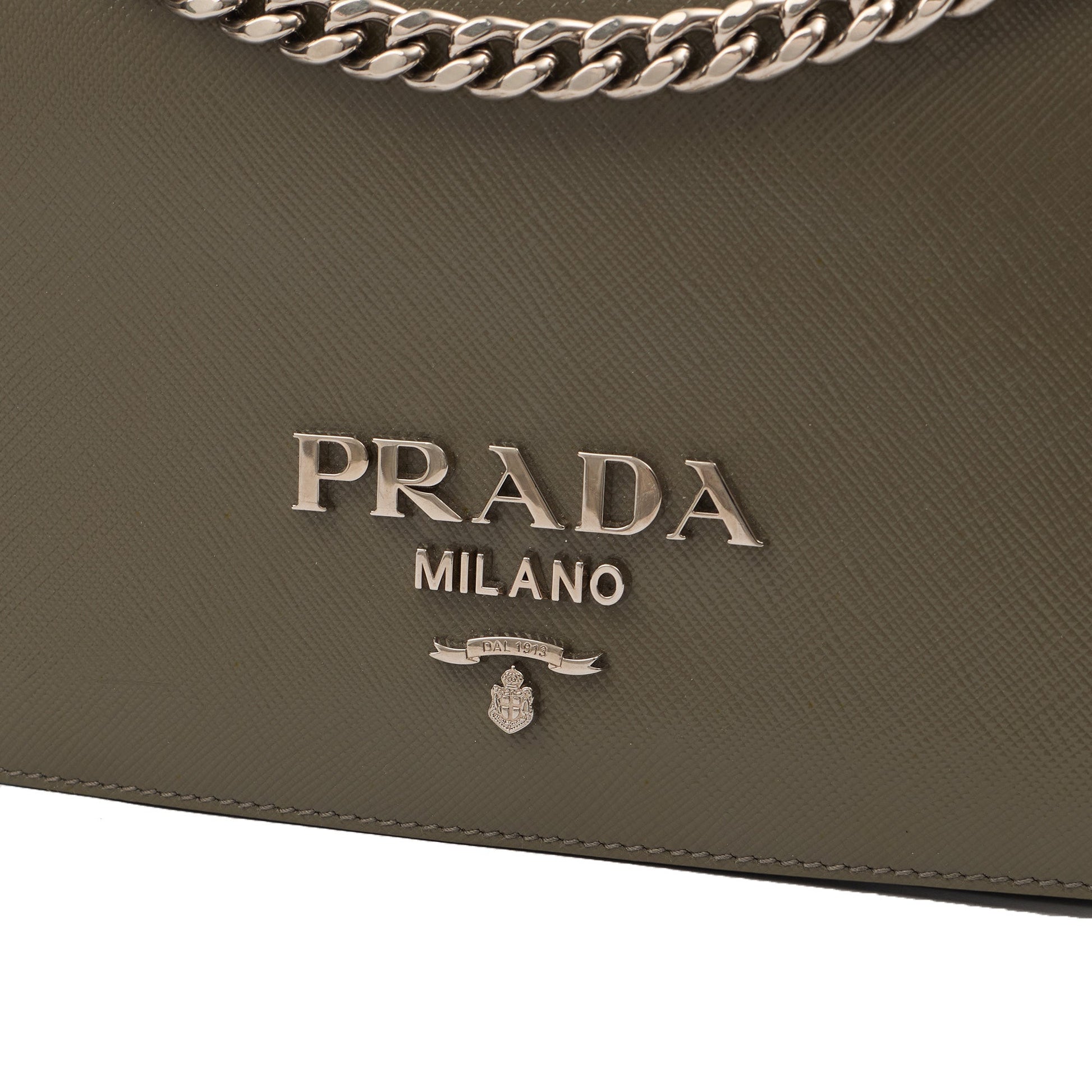 Prada Shoulder Bag Saffiano Crossbody - Mini in Green, Leather — Alternate View 8