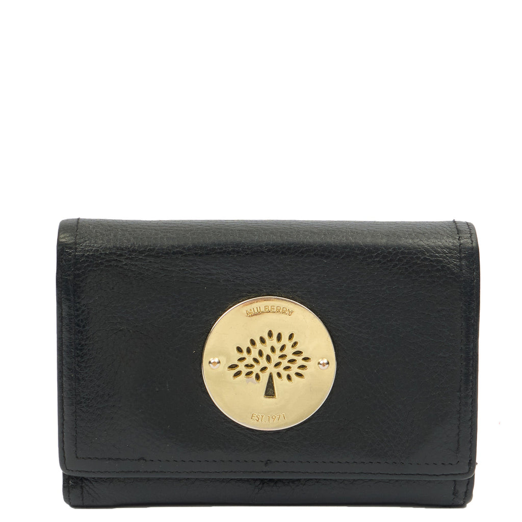Mulberry Wallet Wallet in Amber, Leather — Front View