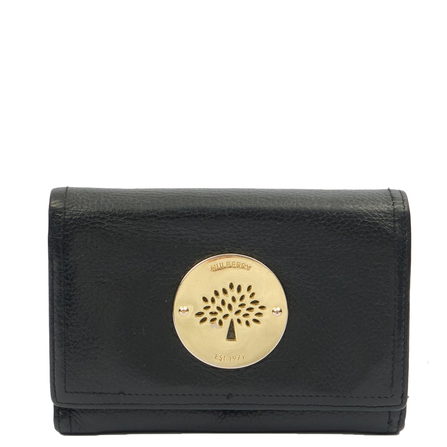 Mulberry Wallet Wallet in Amber, Leather — Front View