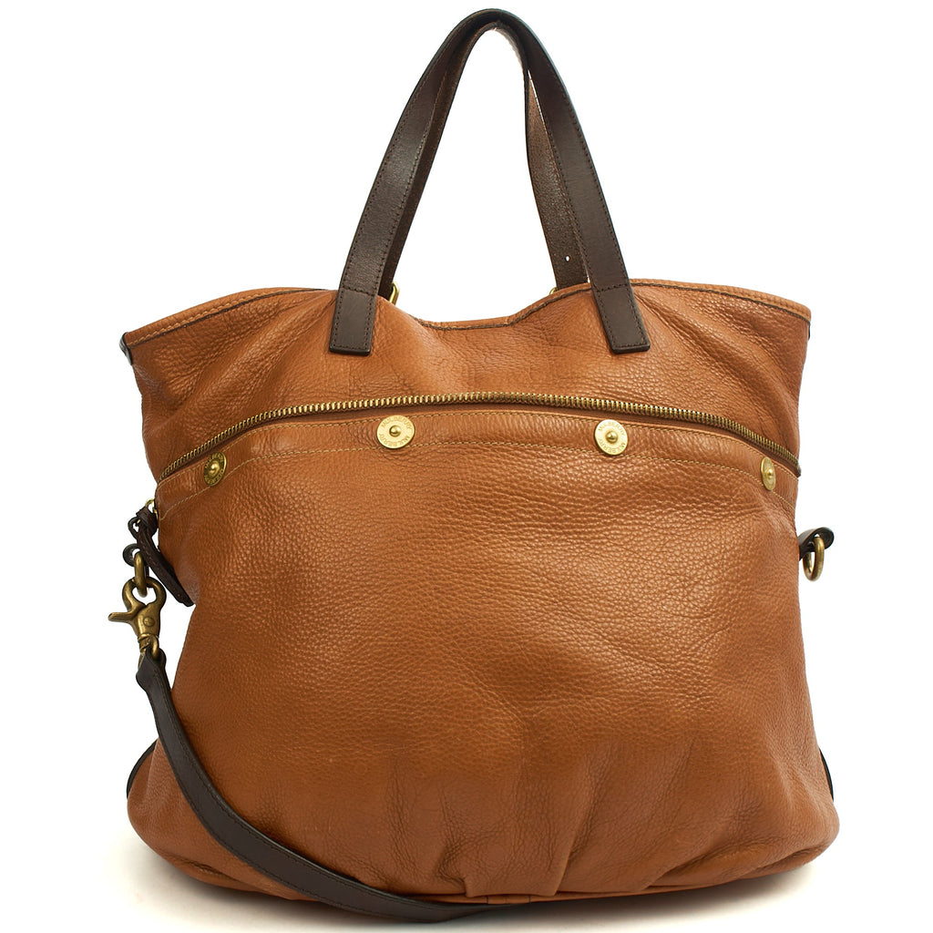 Mulberry Tote Mitzy Tote in Oak, Calfskin Leather — Back View