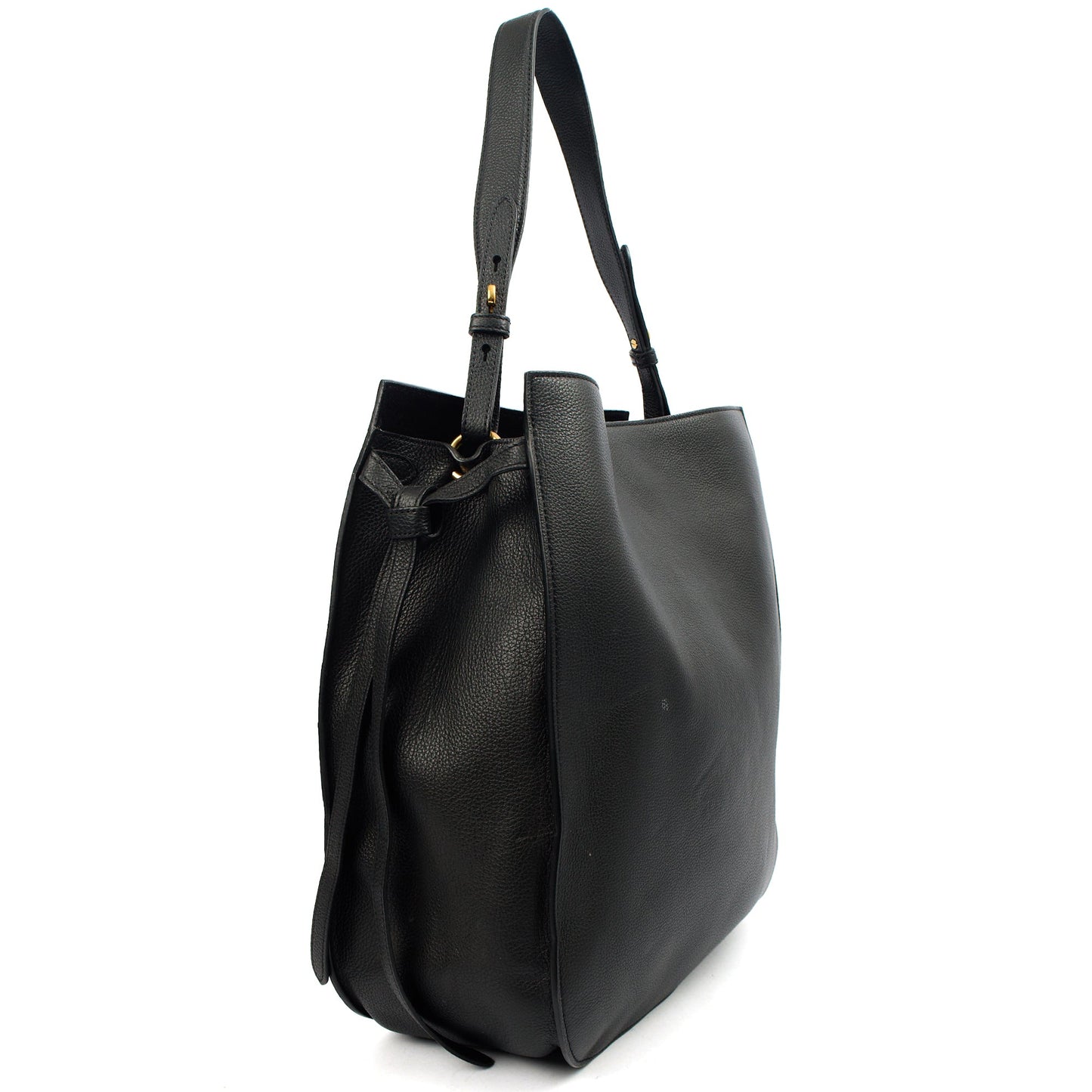 Mulberry Tote Amberley Hobo in Black, Calfskin Leather — Back View