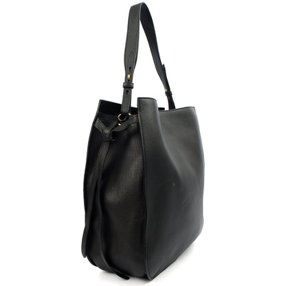 Mulberry Tote Amberley Hobo in Black, Calfskin Leather — Back View