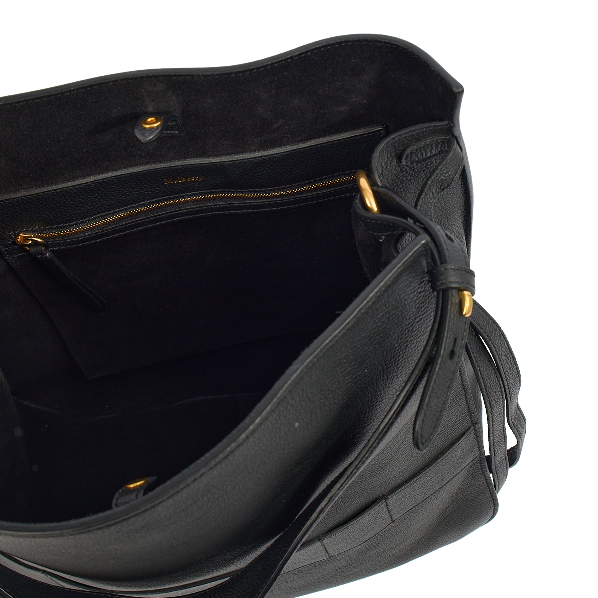 Mulberry Tote Amberley Hobo in Black, Calfskin Leather — Lifestyle View