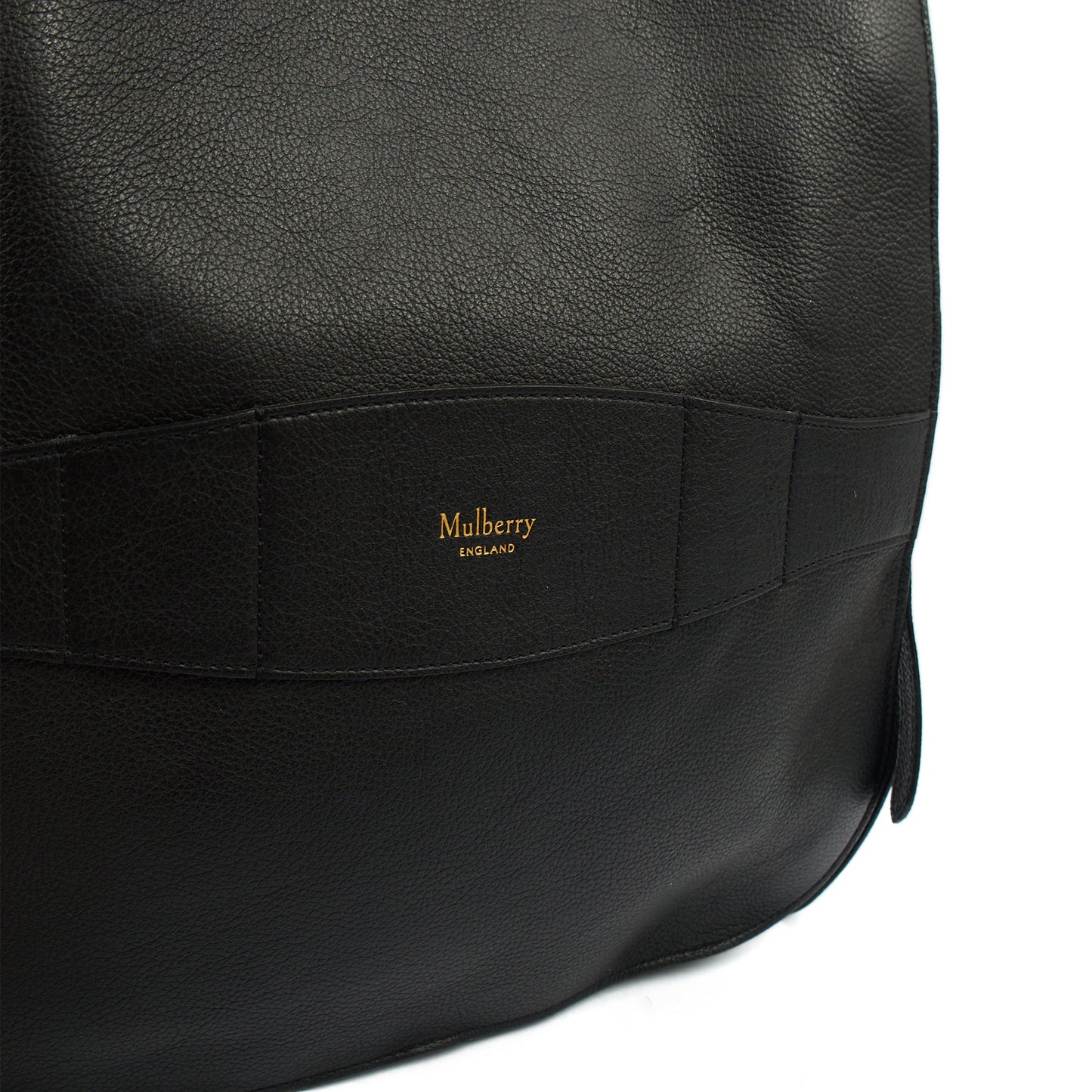 Mulberry Tote Amberley Hobo in Black, Calfskin Leather — Side View