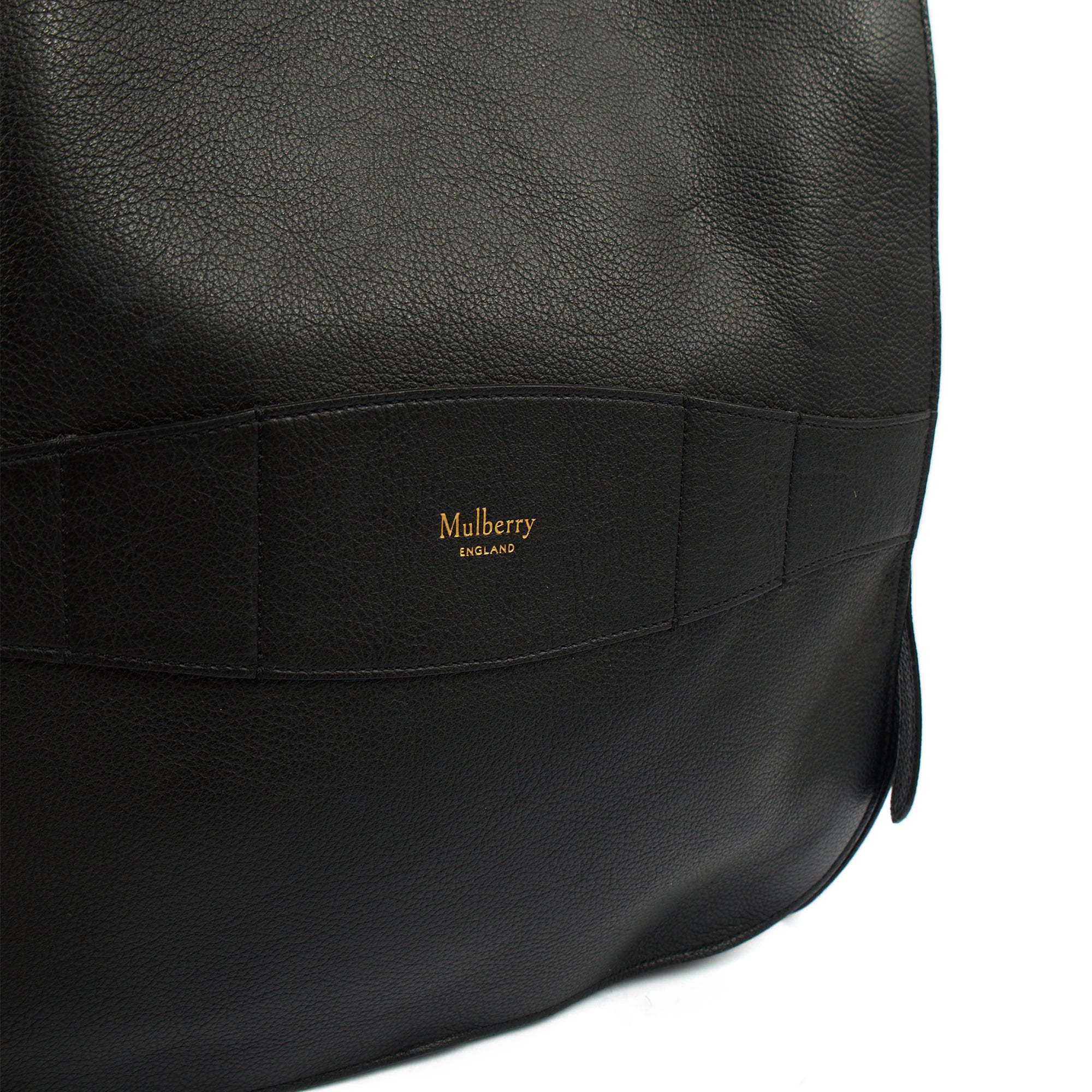 Mulberry Tote Amberley Hobo in Black, Calfskin Leather — Side View