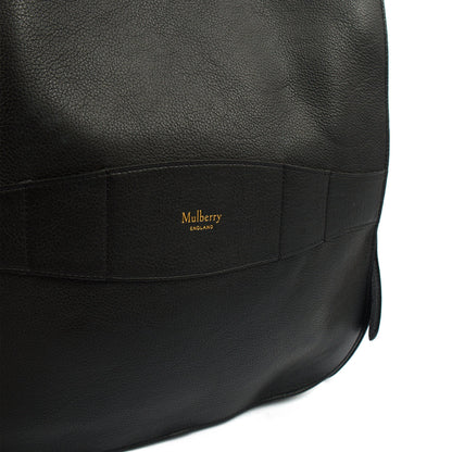 Mulberry Tote Amberley Hobo in Black, Calfskin Leather — Side View