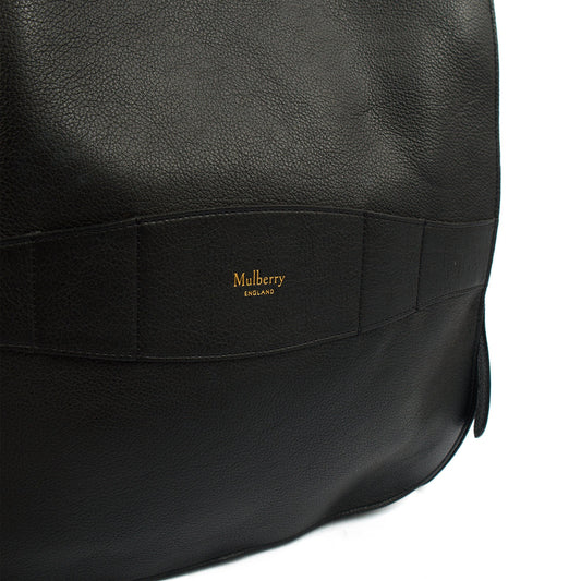 Mulberry Tote Amberley Hobo in Black, Calfskin Leather — Side View