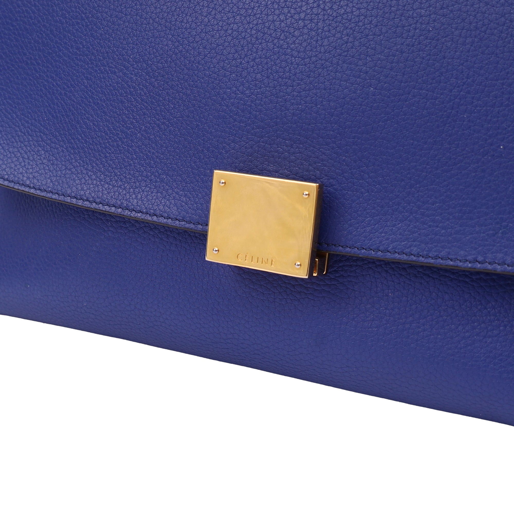 Celine Cross Body Trapeze - Small in Blue, Leather — Alternate View 18