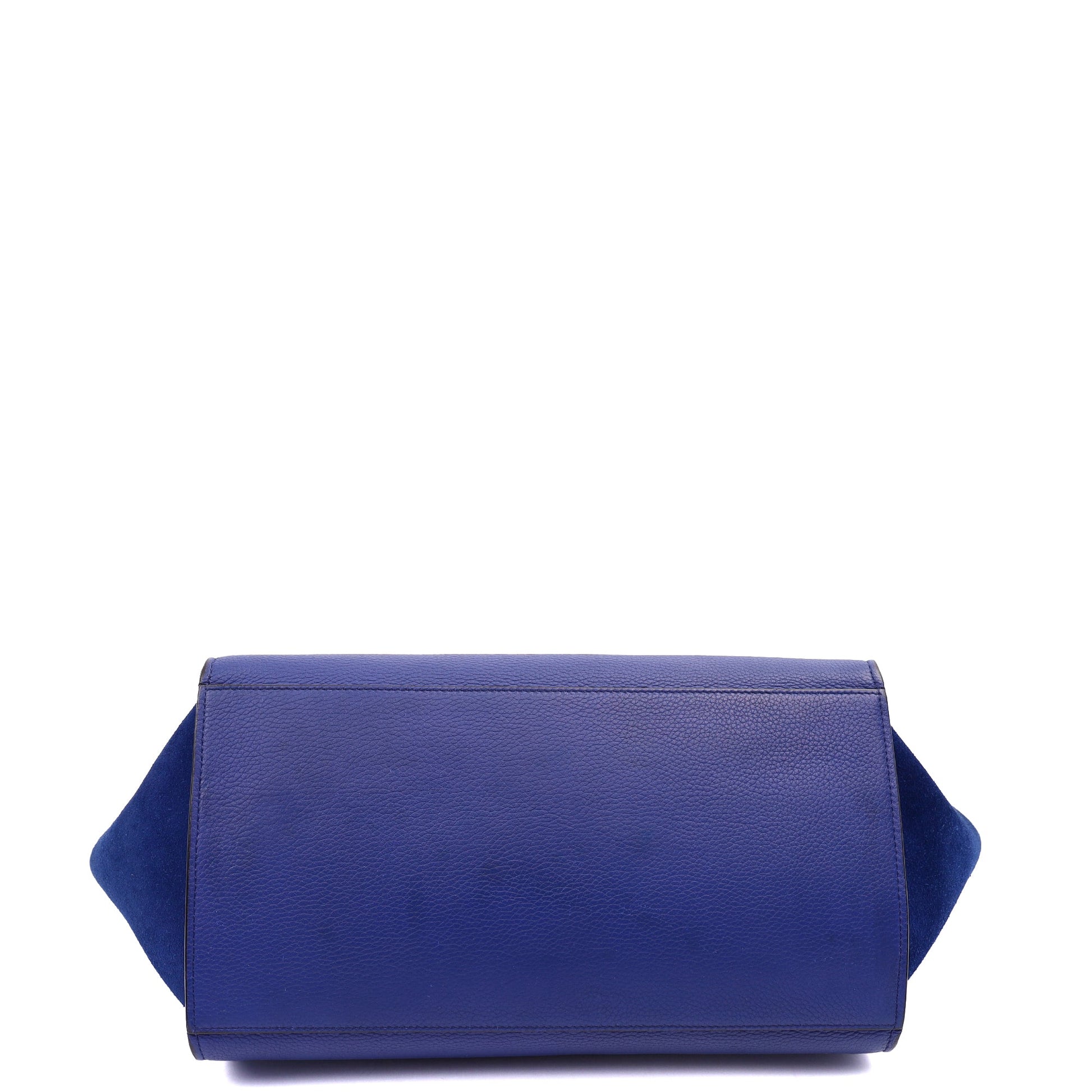 Celine Cross Body Trapeze - Small in Blue, Leather — Top View