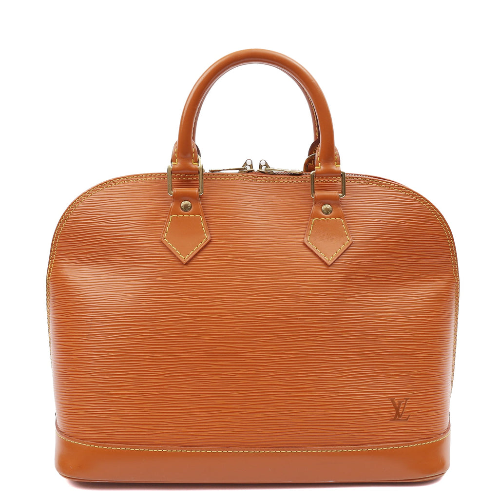 Louis Vuitton Top Handle Alma MM in Brown, Epi Leather — Alternate View 7
